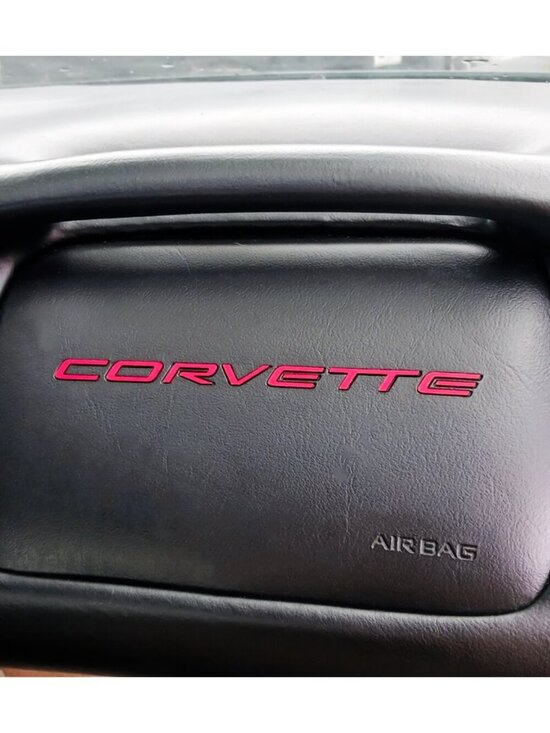 Advanced Trims Other - RED C5 Corvette Dash Plastic Lettering 1997 - 2004 Base & Z06 NOT VINYL